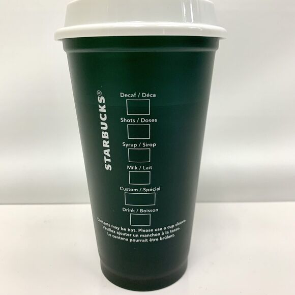 NEW Starbucks Color Changing Reusable Cup Christmas 2020 Green 16oz - Picture 3 of 4